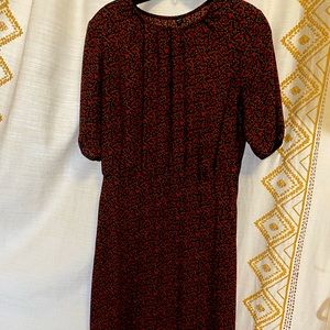 Uniqlo Wmn’s Georgette Printed Half Sleeve Dress size small